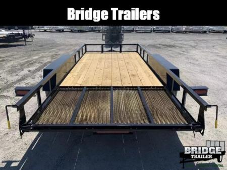 New 2026 AMO AL14TBXW (82" X 14') 7K Landscape Utility Trailer