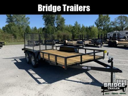 New 2026 AMO AL14TBXW (82" X 14') 7K Landscape Utility Trailer