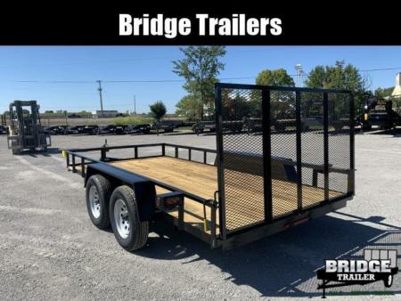 New 2026 AMO AL14TBXW (82" X 14') 7K Landscape Utility Trailer