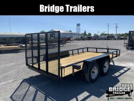 New 2026 AMO AL14TBXW (82" X 14') 7K Landscape Utility Trailer
