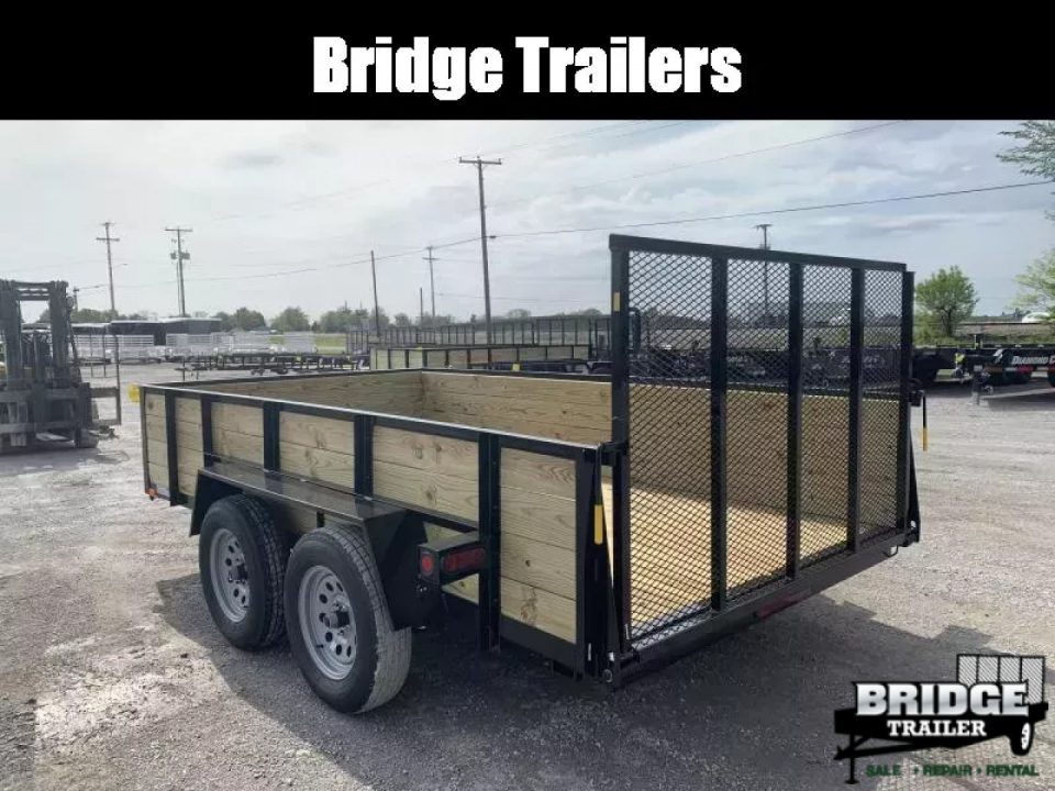 New 2026 AMO A9612TBXWG (82" X 12') 7K Tandem Highside Utility Trailer
