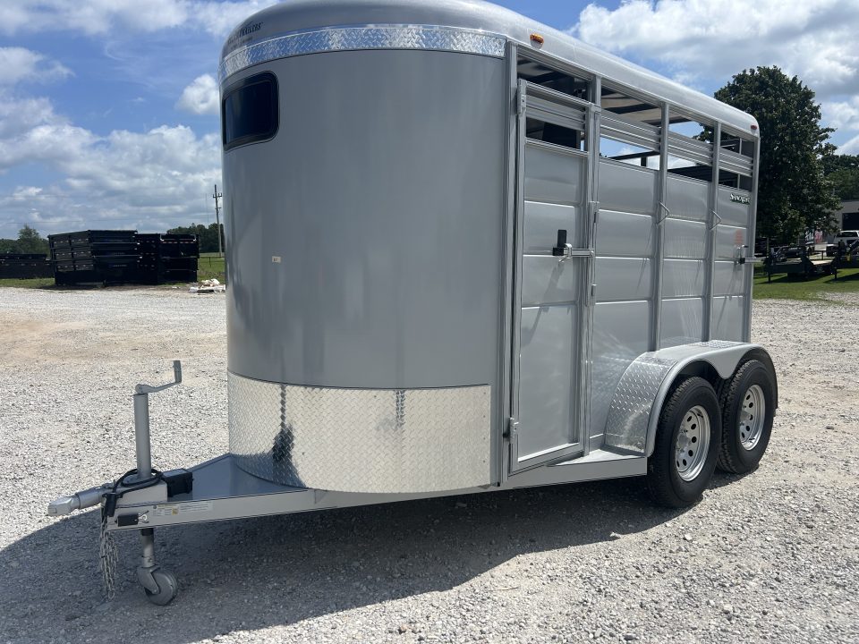 New 2026 Calico Trailers 2 HORSE SLANT Stock / Stock Combo Trailer