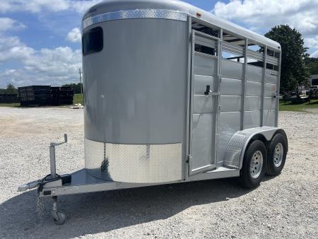 New 2026 Calico Trailers 2 HORSE SLANT Stock / Stock Combo Trailer