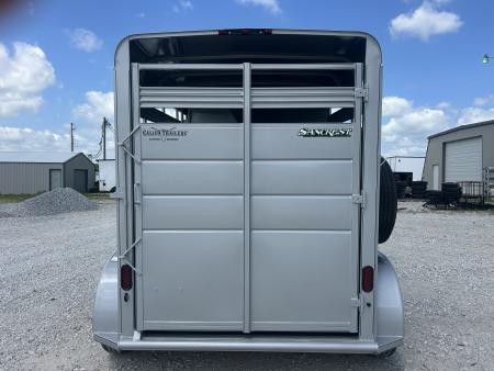 New 2026 Calico Trailers 2 HORSE SLANT Stock / Stock Combo Trailer