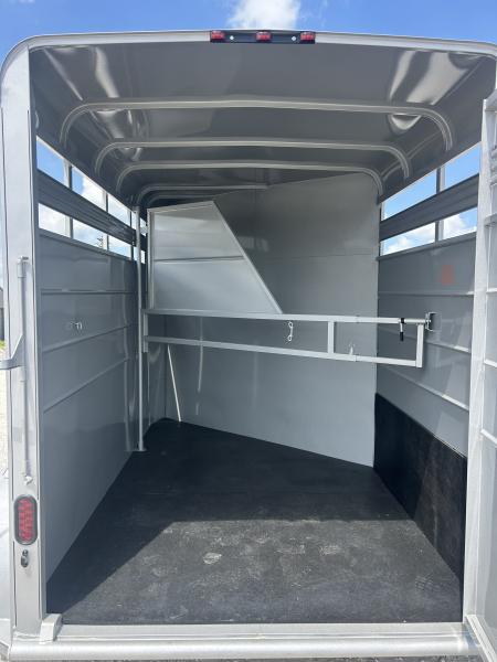 New 2026 Calico Trailers 2 HORSE SLANT Stock / Stock Combo Trailer