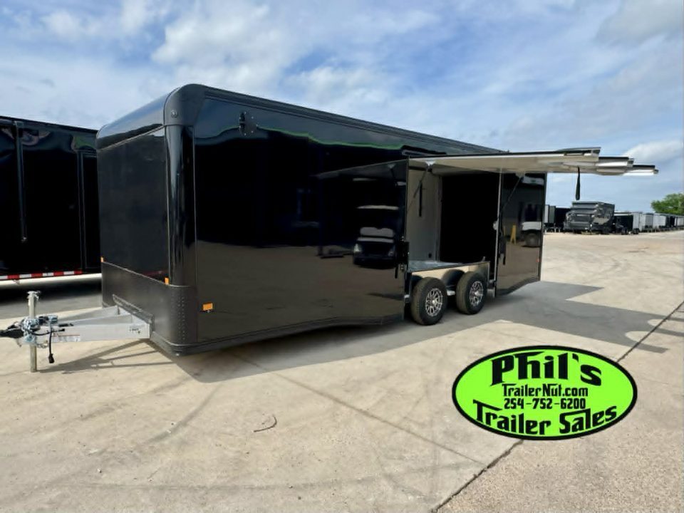 New 2026 E-Z Hauler 8.5X24 ALUMINUM CAR HAULER WITH FULL ESCAPE DOOR Car / Racing Trailer