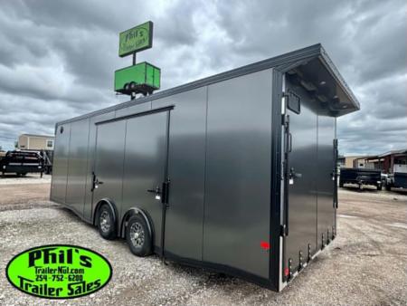 New 2026 E-Z Hauler 8.5X24 ALUMINUM CAR HAULER WITH FULL ESCAPE DOOR Car / Racing Trailer