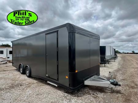 New 2026 E-Z Hauler 8.5X24 ALUMINUM CAR HAULER WITH FULL ESCAPE DOOR Car / Racing Trailer