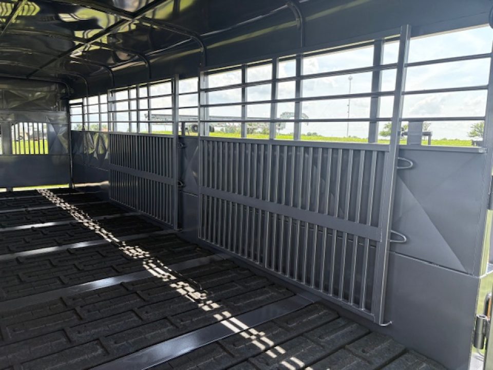New 2026 Kodiak 6'8x24x6'6 Tandem 14K Livestock Trailer W/ 2 Cut Gates, Front Clean Out, & 14 Ply Tires