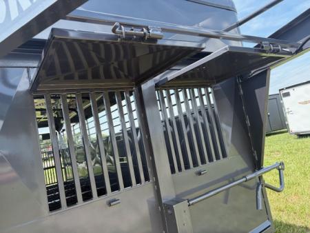 New 2026 Kodiak 6'8x24x6'6 Tandem 14K Livestock Trailer W/ 2 Cut Gates, Front Clean Out, & 14 Ply Tires