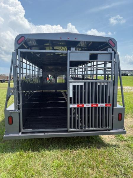 New 2026 Kodiak 6'8x24x6'6 Tandem 14K Livestock Trailer W/ 2 Cut Gates, Front Clean Out, & 14 Ply Tires