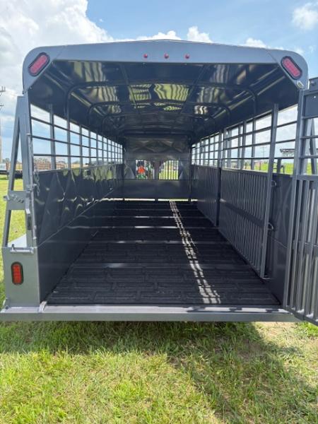 New 2026 Kodiak 6'8x24x6'6 Tandem 14K Livestock Trailer W/ 2 Cut Gates, Front Clean Out, & 14 Ply Tires