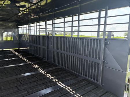 New 2026 Kodiak 6'8x24x6'6 Tandem 14K Livestock Trailer W/ 2 Cut Gates, Front Clean Out, & 14 Ply Tires