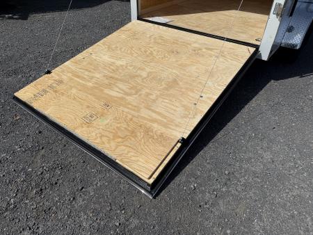 New 2027 Homesteader 7x12 V-Nose - RAMP DOOR - WHITE - 7' INTERIOR