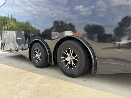 Used USED 2018 Spartan 8.5x24+2v dovetail enclosed cargo car hauler trailer Rear Ramp Door
