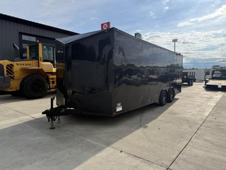 Used USED 2018 Spartan 8.5x24+2v dovetail enclosed cargo car hauler trailer Rear Ramp Door
