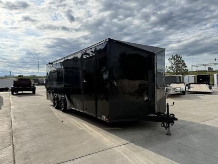 Used USED 2018 Spartan 8.5x24+2v dovetail enclosed cargo car hauler trailer Rear Ramp Door