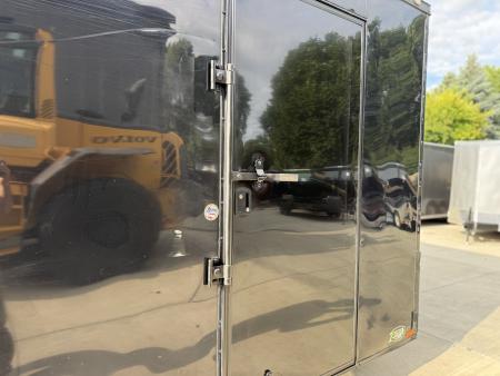 Used USED 2018 Spartan 8.5x24+2v dovetail enclosed cargo car hauler trailer Rear Ramp Door