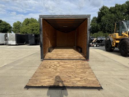 Used USED 2018 Spartan 8.5x24+2v dovetail enclosed cargo car hauler trailer Rear Ramp Door