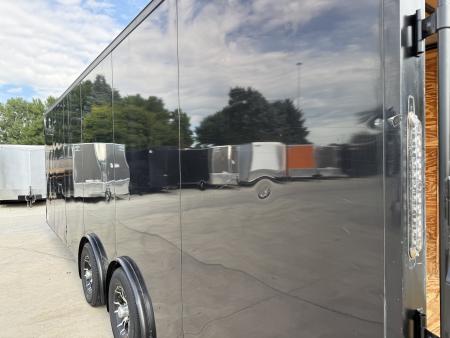 Used USED 2018 Spartan 8.5x24+2v dovetail enclosed cargo car hauler trailer Rear Ramp Door