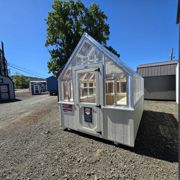New GREEN HOUSE 2026 Old Hickory 8X12 Cottage Shed