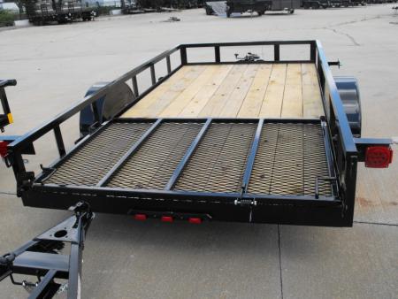 New Utility Trailer 6 X 12 HD '4 Ramp Spring Assist