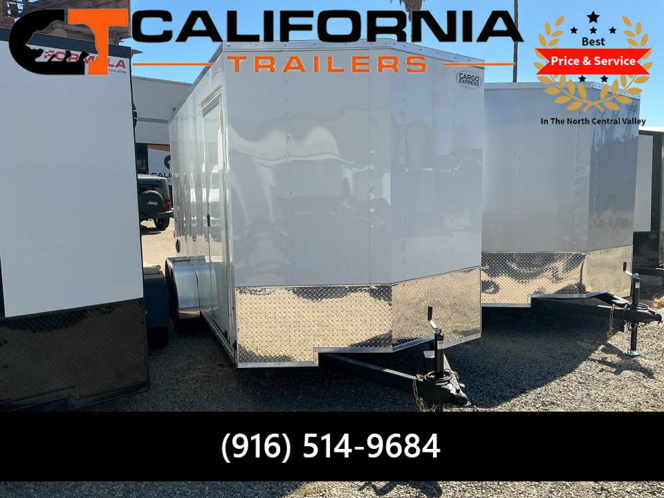 New 2026 Cargo Express 7x16 EX DLX Flat Top V-Nose 7K Cargo / Enclosed Trailer