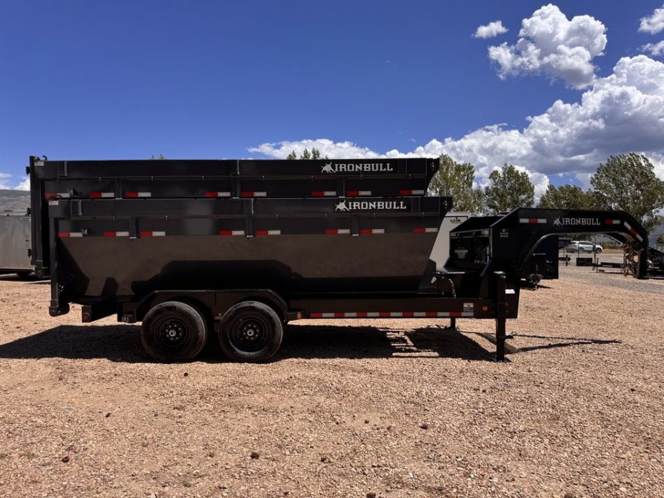 New 2027 Iron Bull Trailers 7X16-14K Gooseneck Roll-Off Trailer w/ 2 Bins BUNDLE