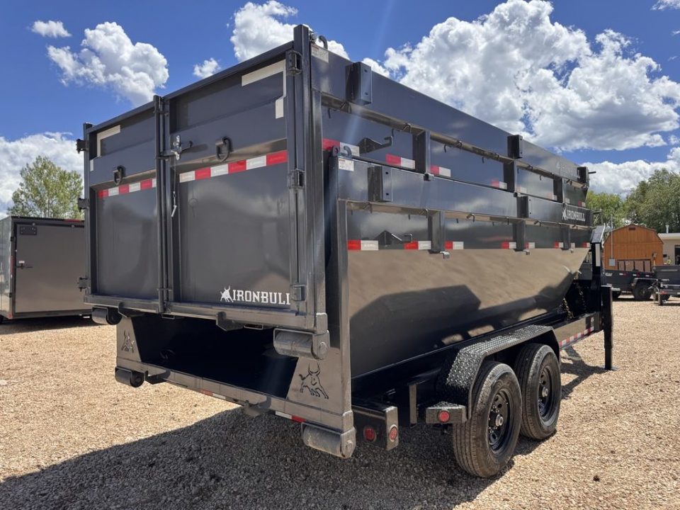 New 2027 Iron Bull Trailers 7X16-14K Gooseneck Roll-Off Trailer w/ 2 Bins BUNDLE