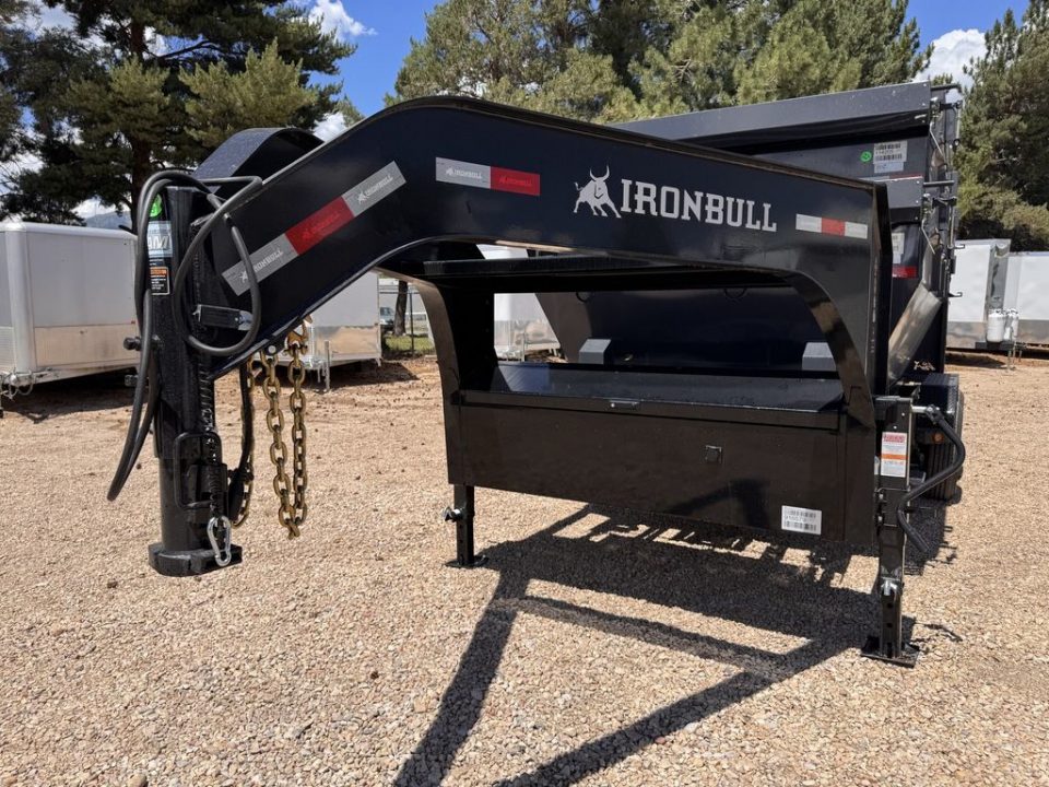 New 2027 Iron Bull Trailers 7X16-14K Gooseneck Roll-Off Trailer w/ 2 Bins BUNDLE