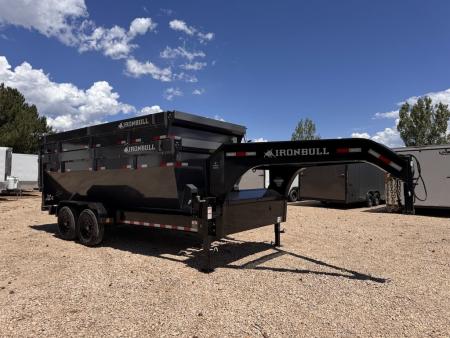 New 2027 Iron Bull Trailers 7X16-14K Gooseneck Roll-Off Trailer w/ 2 Bins BUNDLE