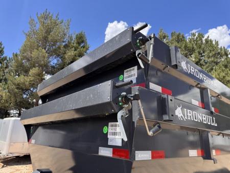 New 2027 Iron Bull Trailers 7X16-14K Gooseneck Roll-Off Trailer w/ 2 Bins BUNDLE