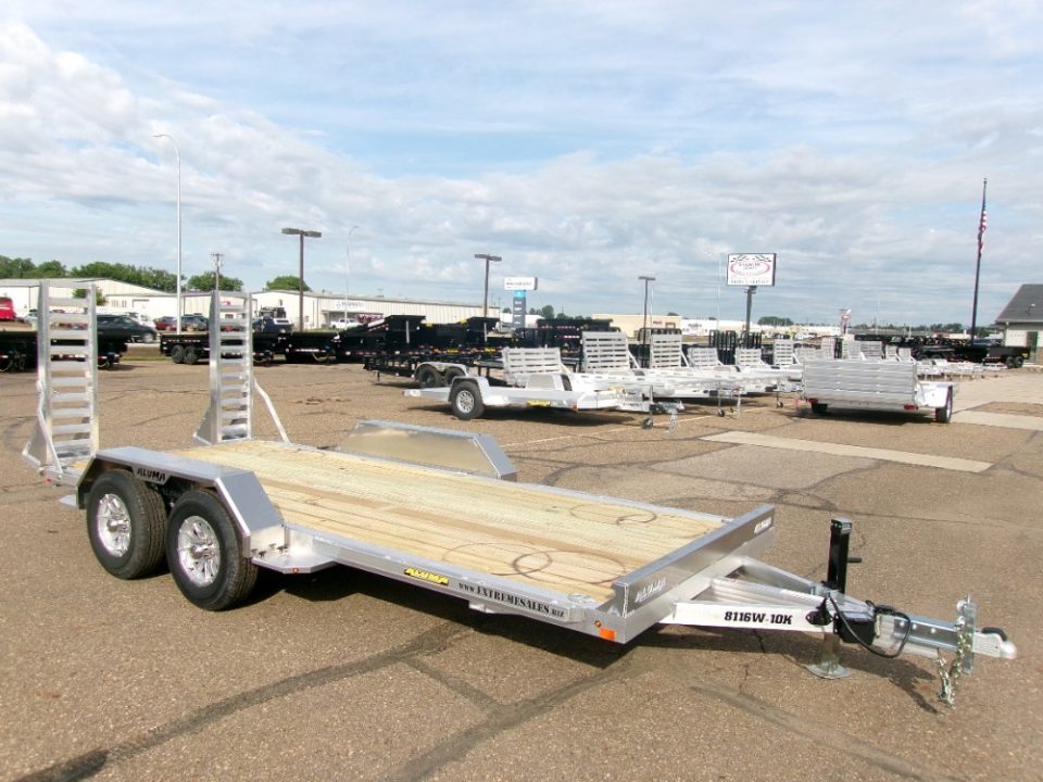 New 2027 Aluma 8116W-10K-TA-EL-R-RTD Equipment Trailer