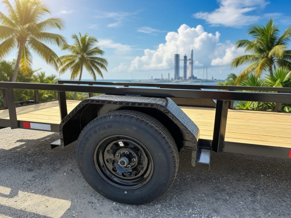New 2026 Southern Grace Steel Fabrication 7x14 Single Axle Utility Trailer – LED Lights | 2,990 LB Axle | Wood Deck Utility Trailer