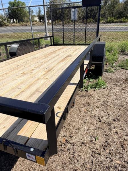 New 2026 Southern Grace Steel Fabrication 7x14 Single Axle Utility Trailer – LED Lights | 2,990 LB Axle | Wood Deck Utility Trailer
