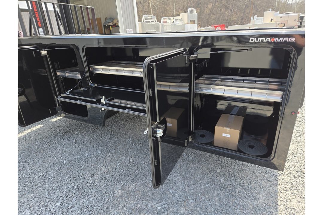 New Dura Mag Truck Bodies S-Series Aluminum Service Body 84"ca Cab and Chassis DRW Gloss Black