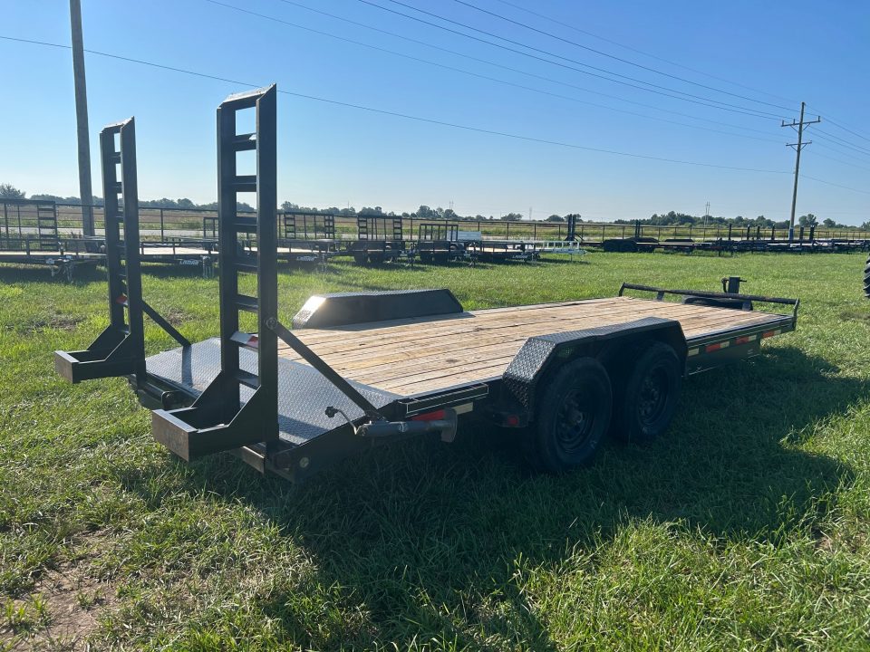 Used 2019 Starlite 83x20 Tandem 14K Equipment Trailer w/ 2' Dove, Standup Ramps & Slide In Ramps