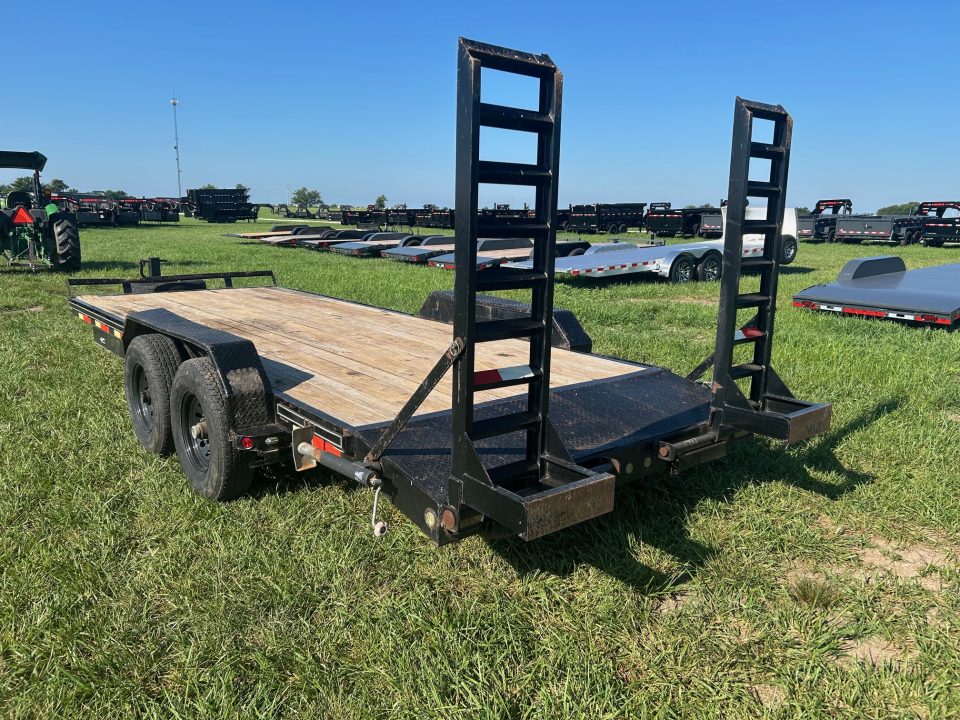 Used 2019 Starlite 83x20 Tandem 14K Equipment Trailer w/ 2' Dove, Standup Ramps & Slide In Ramps