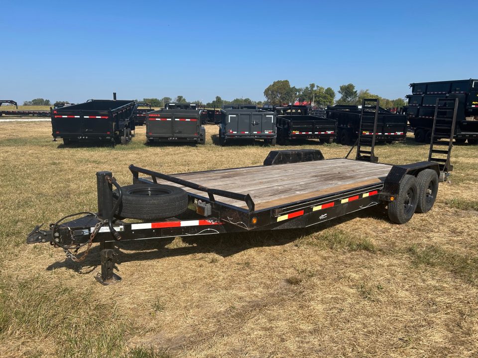 Used 2019 Starlite 83x20 Tandem 14K Equipment Trailer w/ 2' Dove, Standup Ramps & Slide In Ramps