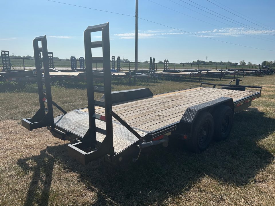 Used 2019 Starlite 83x20 Tandem 14K Equipment Trailer w/ 2' Dove, Standup Ramps & Slide In Ramps
