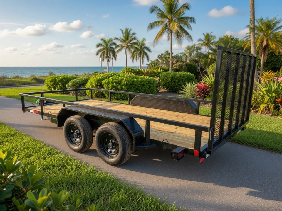 New 2026 Southern Grace Steel Fabrication 7x14 Tandem Axle Utility Trailer – 7K GVWR | Brakes | Spare Tire Carrier Utility Trailer