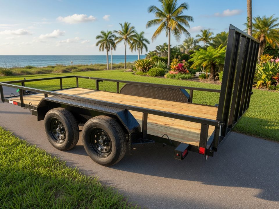 New 2026 Southern Grace Steel Fabrication 7x14 Tandem Axle Utility Trailer – 7K GVWR | Brakes | Spare Tire Carrier Utility Trailer
