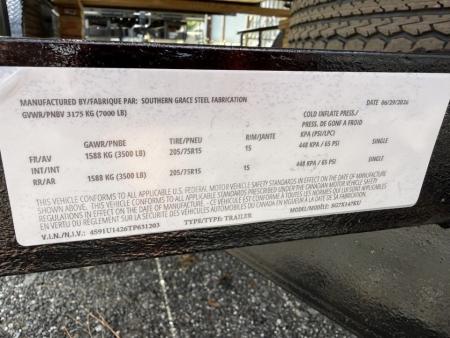 New 2026 Southern Grace Steel Fabrication 7x14 Tandem Axle Utility Trailer – 7K GVWR | Brakes | Spare Tire Carrier Utility Trailer