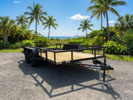 New 2026 Southern Grace Steel Fabrication 7x14 Tandem Axle Utility Trailer – 7K GVWR | Brakes | Spare Tire Carrier Utility Trailer