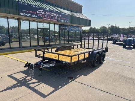 New #157328 2027 LAMAR UC 14 X 83 TANDEM AXLE SQUARE TUBE TOP 7K UTILITY W/ REAR RAMP GATE