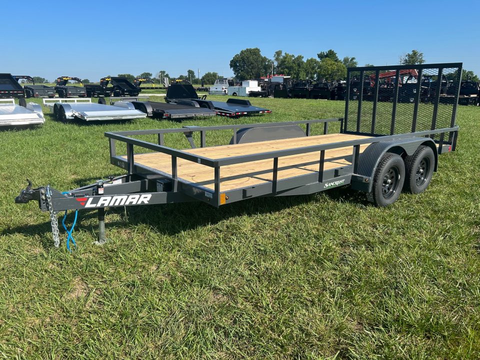 New 2027 Lamar 83x16 Tandem 7K Utility w/ 4' Ramp Gate