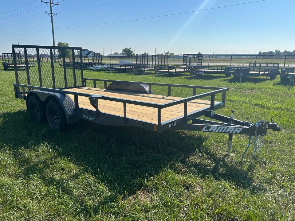 New 2027 Lamar 83x16 Tandem 7K Utility w/ 4' Ramp Gate