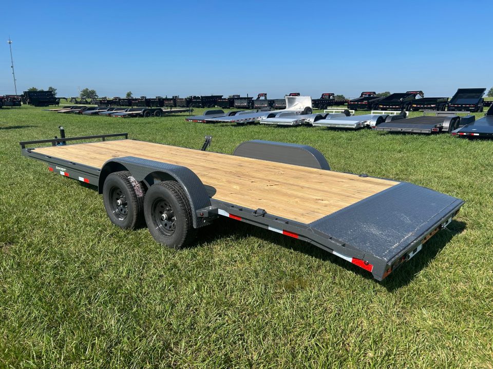 New 2027 Lamar 83x22 Tandem 10K Carhauler w/ 2' Dove & Slide In Ramps