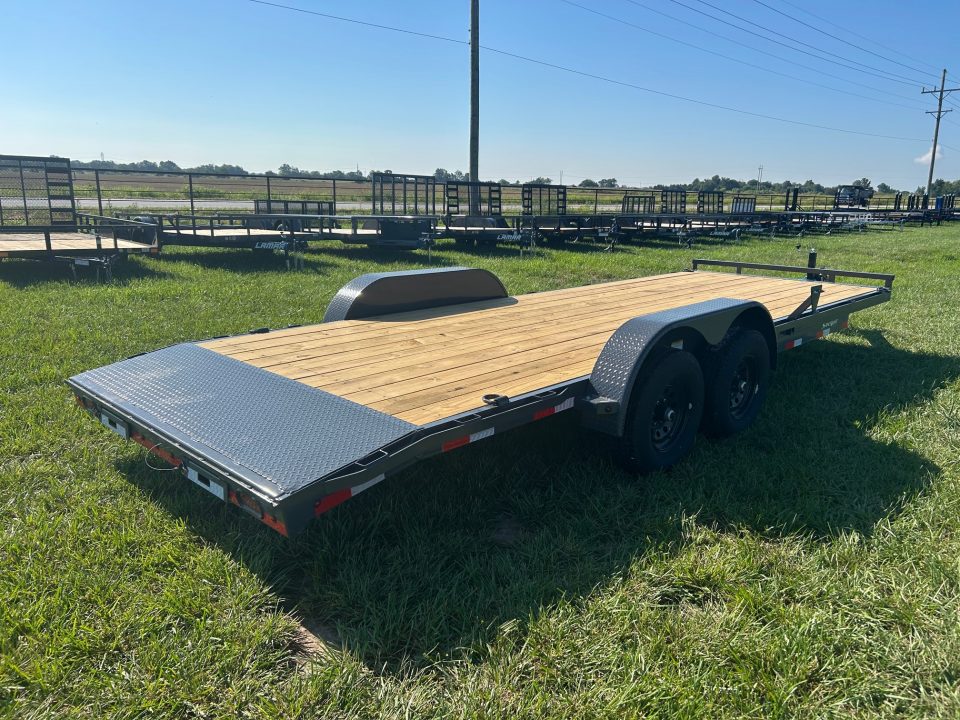 New 2027 Lamar 83x22 Tandem 10K Carhauler w/ 2' Dove & Slide In Ramps