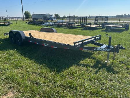 New 2027 Lamar 83x22 Tandem 10K Carhauler w/ 2' Dove & Slide In Ramps